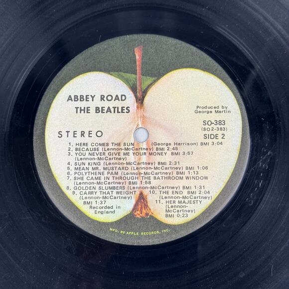 The Beatles Abbey Road Vinyl Record SO-383 1969 Stereo Uncropped & Her Majesty - Picture 7 of 8